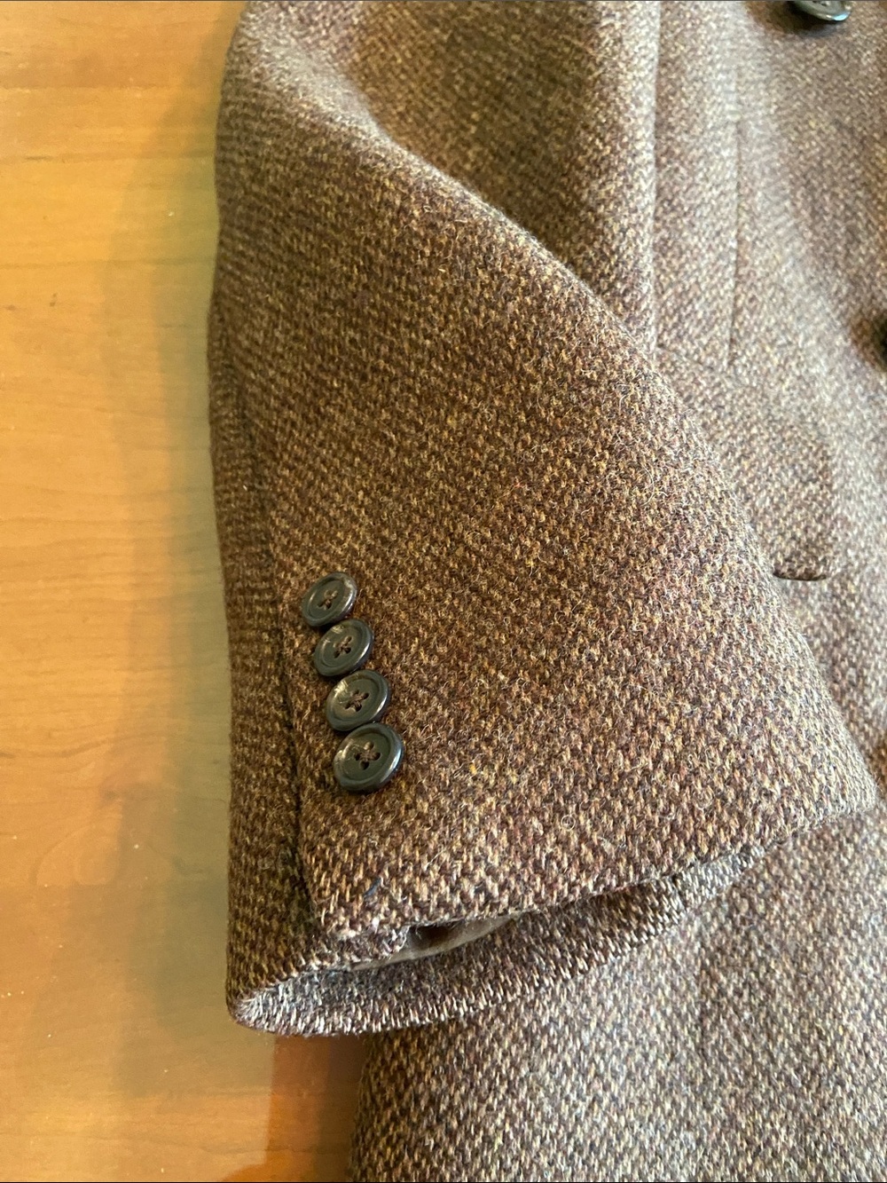 Hart Schaffner Marx Heavyweight Wool Tweed Duster with Full Satin Lining. M - Picture 5 of 13